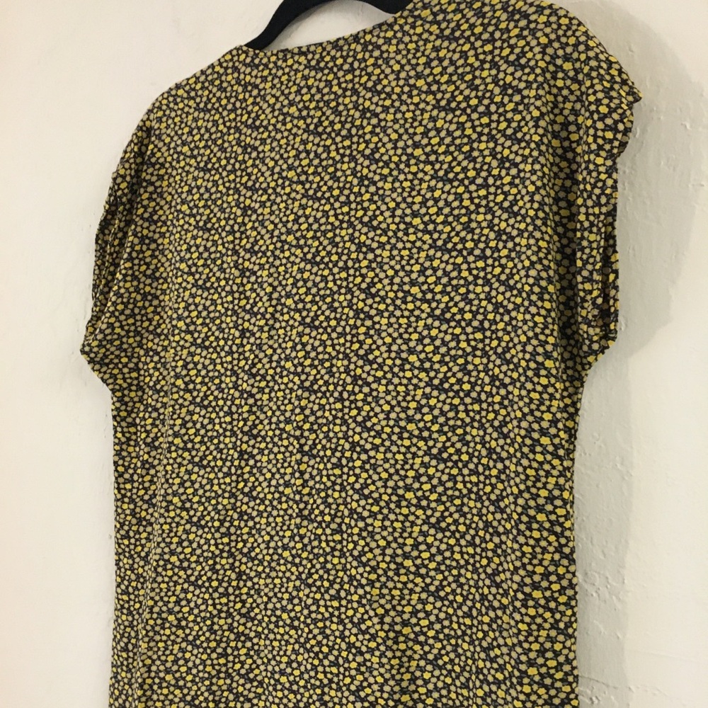 Madewell Easy Bitsy Floral Midi Dress Petite Small Yellow Spring Relaxed Fit - Picture 12 of 12